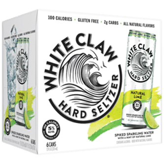 White Claw Hard Seltzer, Natural Lime, Cans