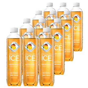 Sparkling Ice Sparkling Water, Orange Mango, Plastic Bottles