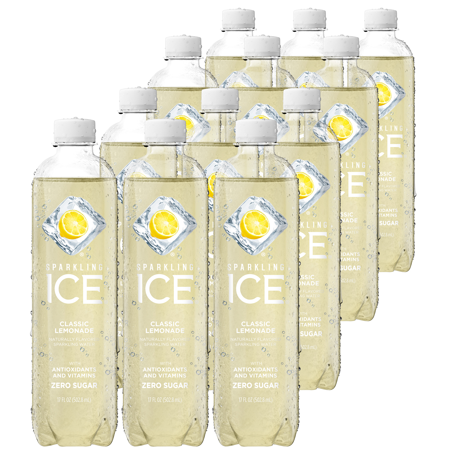 Sparkling Ice Sparkling Water, Classic Lemonade, Plastic Bottles
