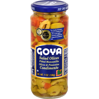 Goya Salad Olives, Pitted Manzanilla Olives & Pimientos