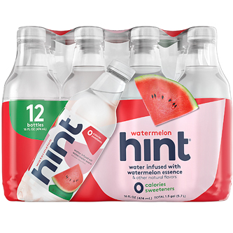Hint Water, Watermelon, Plastic Bottles