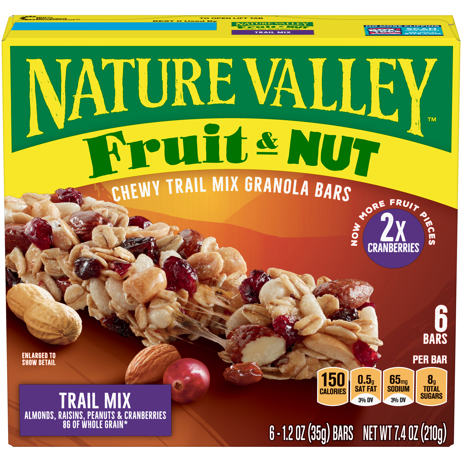 Nature Valley Trail Mix Chewy Granola Bars, Fruit and Nut