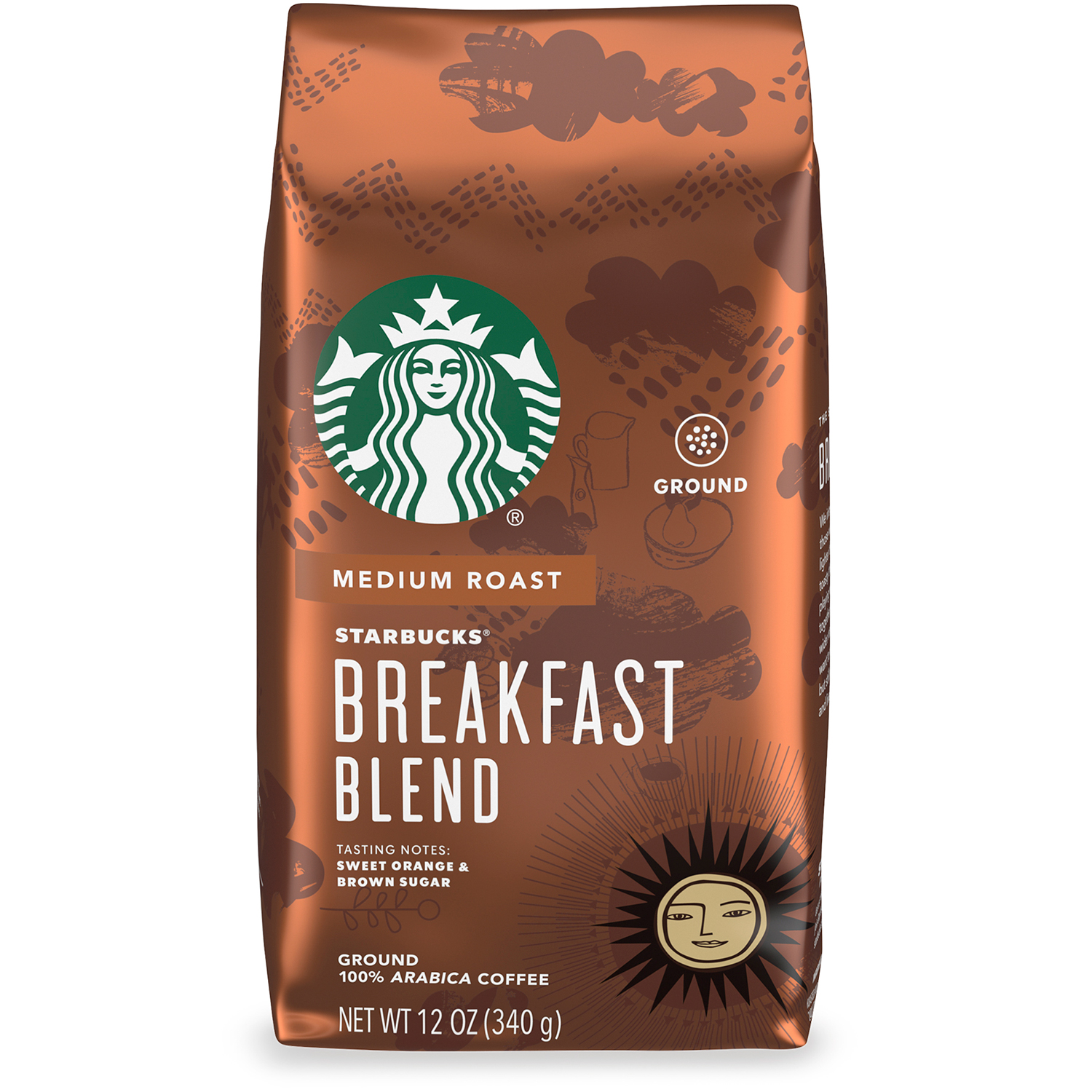 Starbucks Medium Breakfast Blend Ground Coffee 