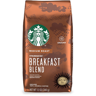 Starbucks Medium Breakfast Blend Ground Coffee 