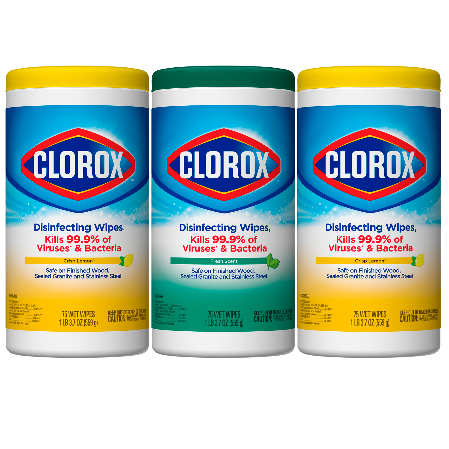 Clorox Disinfecting Wipes Value Pack, Crisp Lemon and Fresh Scent