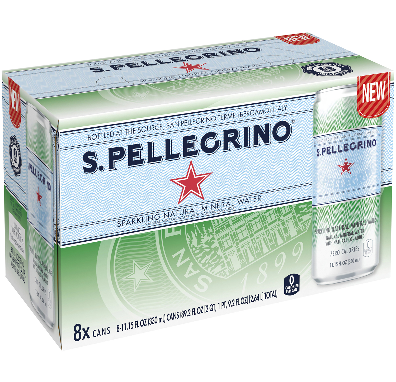 San Pellegrino Sparkling Natural Mineral Water, Cans
