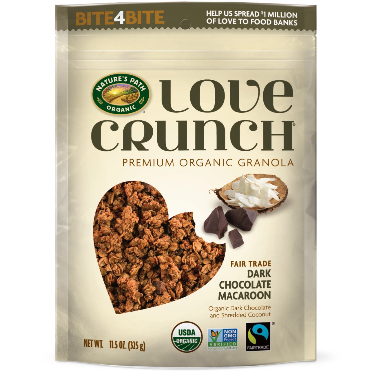Natures Path Organic Love Crunch Granola, Dark Chocolate Macaroon, image 1 of 2 slides