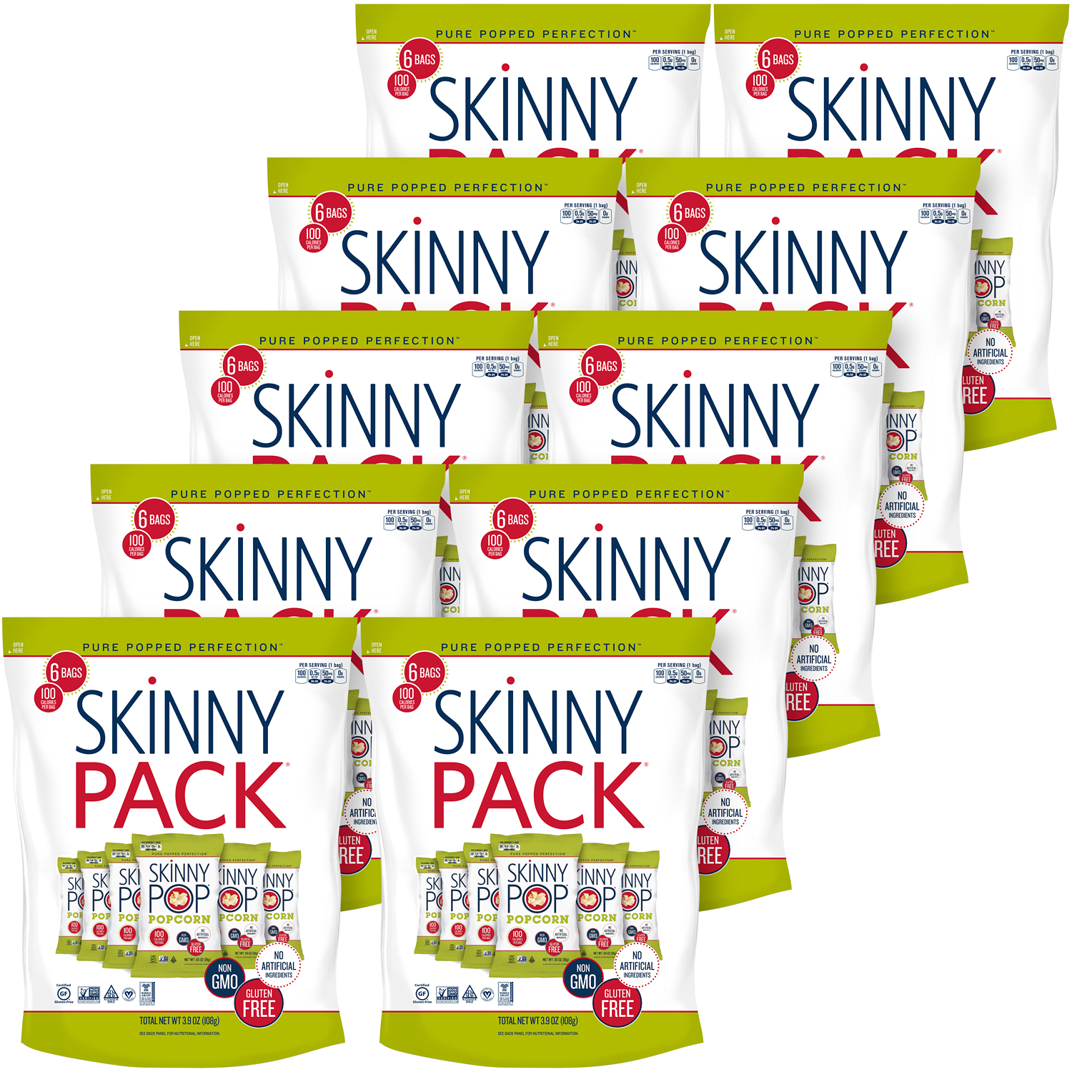 SkinnyPop Popcorn, Original 100-Calorie Packs, Case