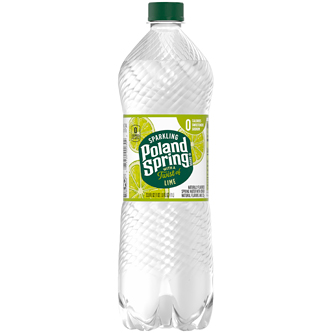Poland Spring Sparkling Natural Spring Water, Zesty Lime, Plastic Bottle