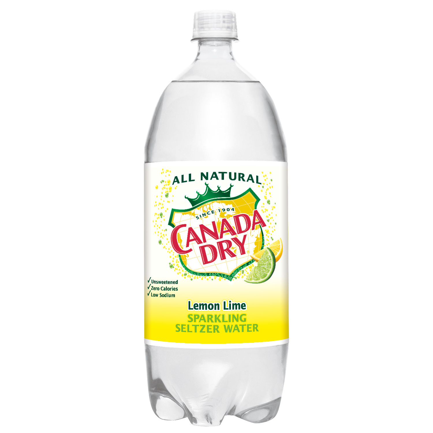 Canada Dry Sparkling Seltzer Water, Lemon Lime, Plastic Bottle