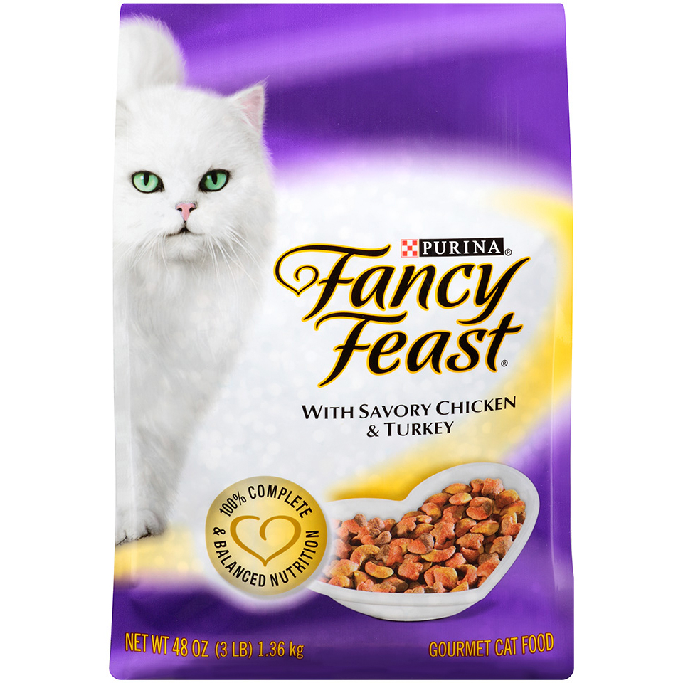 Purina Fancy Feast Dry Cat Food with Savory Chicken and Turkey