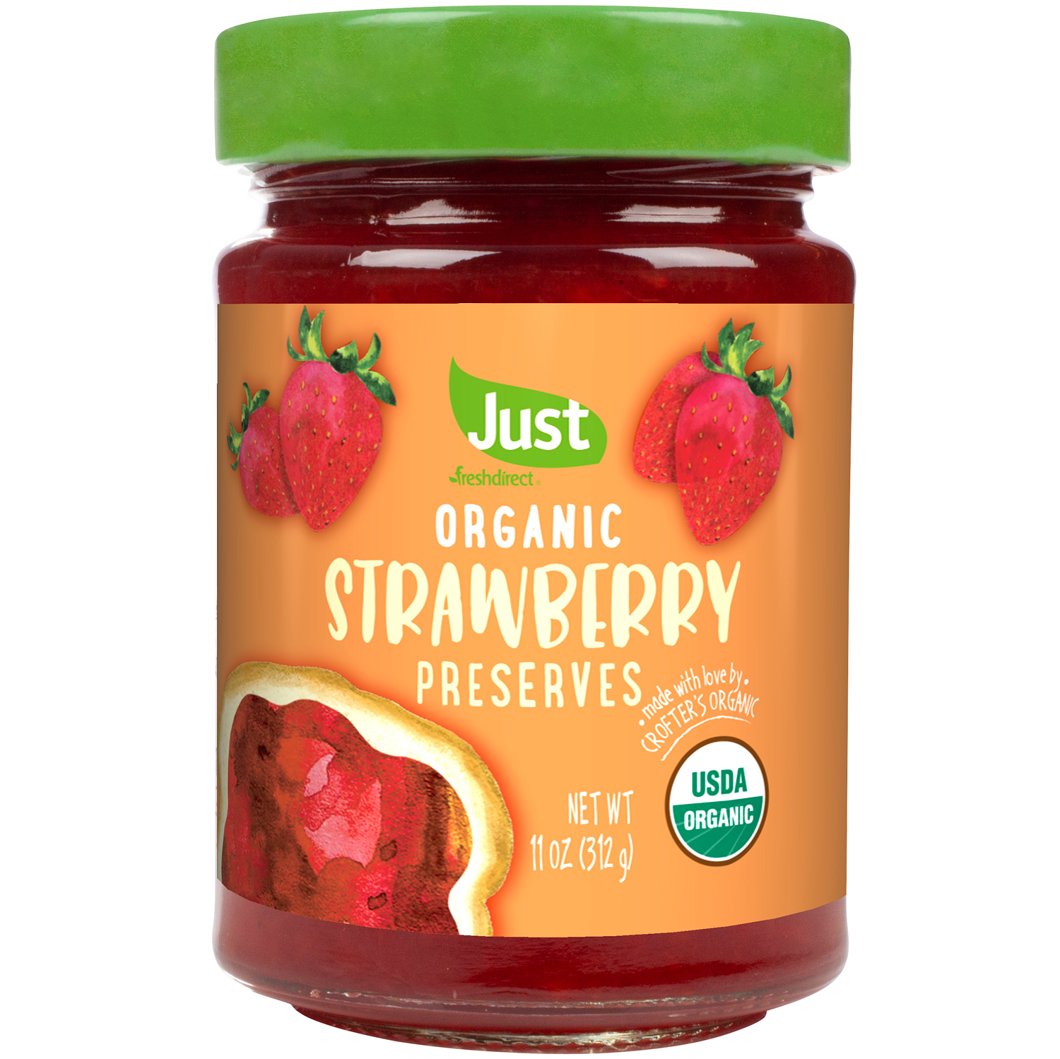 Just FreshDirect Organic Preserves, Strawberry