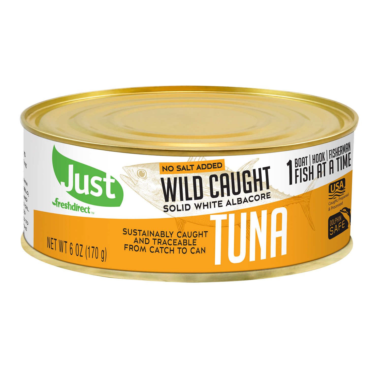 Just FreshDirect Wild Caught Albacore Tuna, No Salt , image 1 of 2 slides