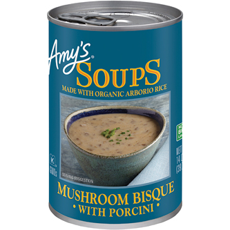 Amy's Soup, Mushroom Bisque with Porcini