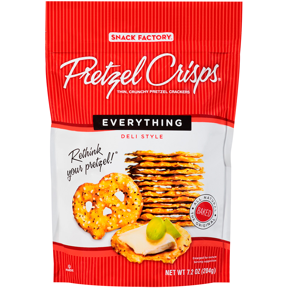 Snack Factory Pretzel Crisps, Everything Crisps