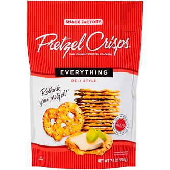 Snack Factory Pretzel Crisps, Everything Crisps