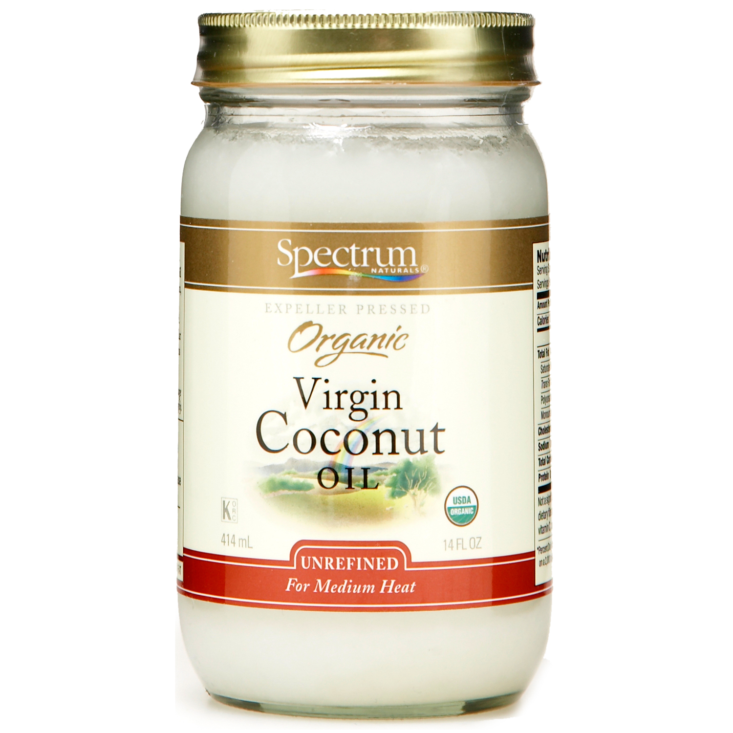 Spectrum Organic Virgin Coconut Oil, Unrefined (for Medium Heat)