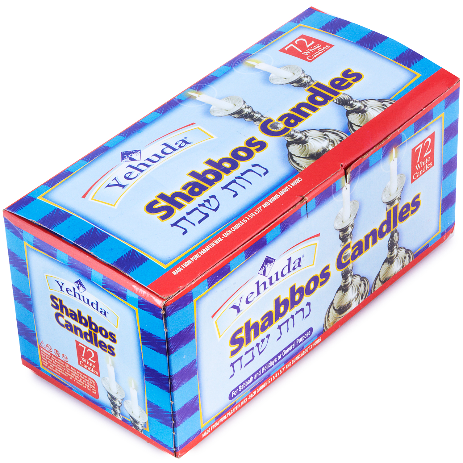 Yehuda Shabbos White Candles 