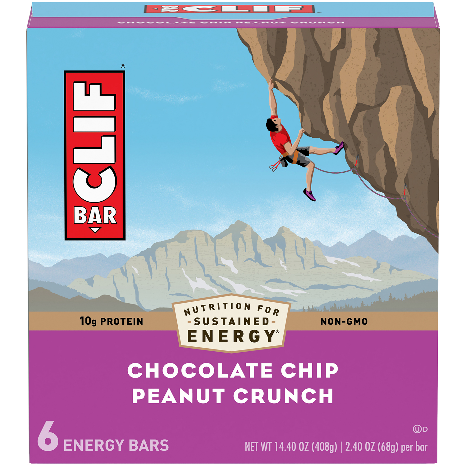 Clif Energy Bars, Chocolate Chip Peanut Crunch 