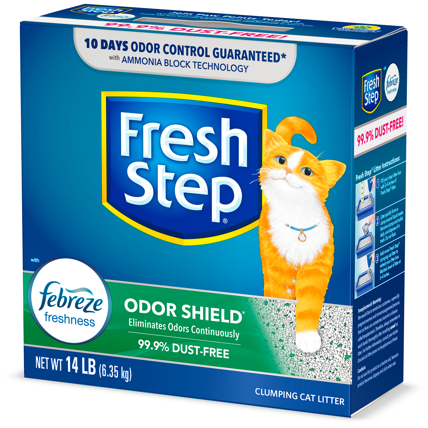 Fresh Step Odor Shield with Febreze Freshness Clumping Cat Litter, Scented
