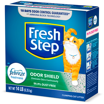 Fresh Step Odor Shield with Febreze Freshness Clumping Cat Litter, Scented