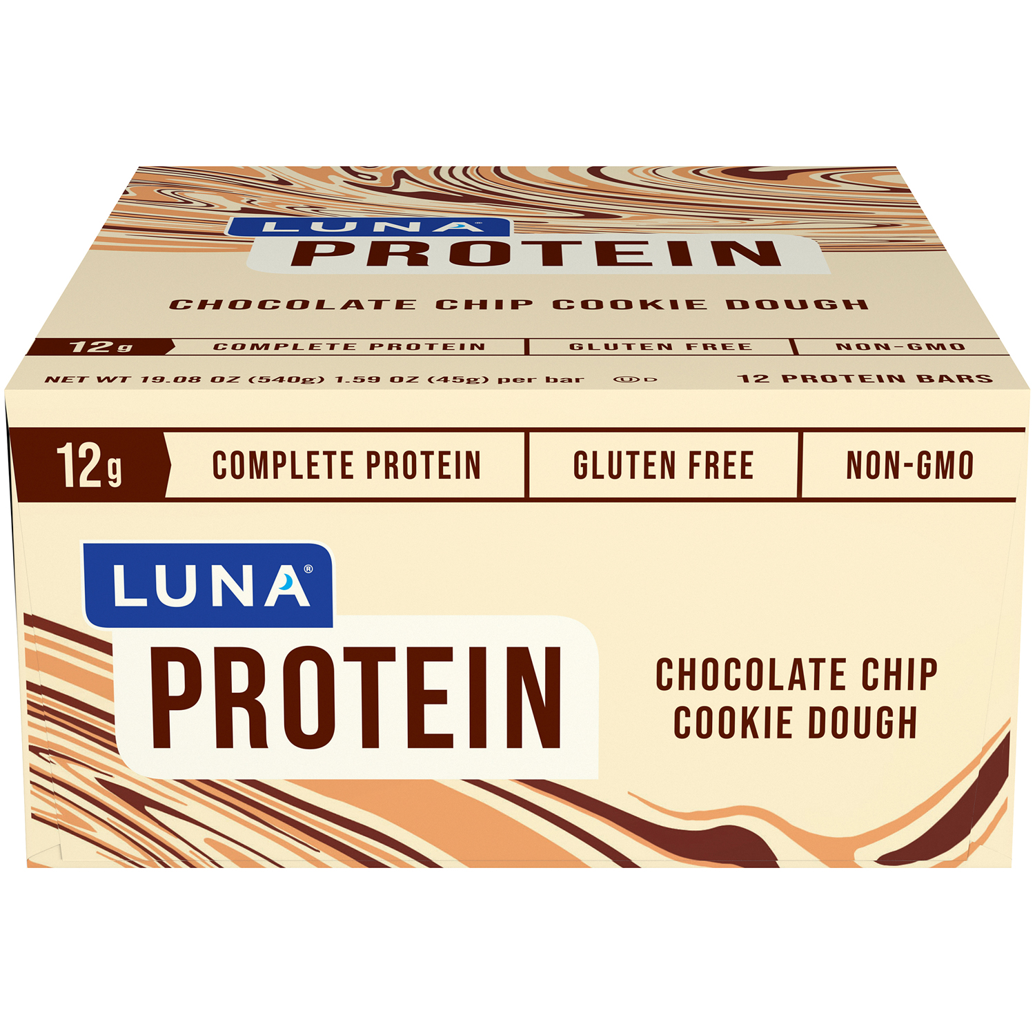 Luna Gluten-Free Protein Bars, Chocolate Chip Cookie Dough