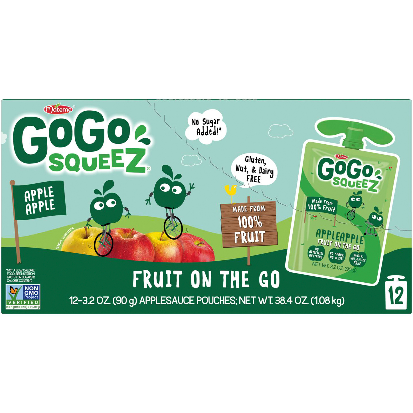 GoGo Squeez Applesauce On-the-Go, Apple Apple