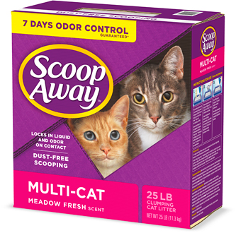 Scoop Away Multi-Cat Clumping Cat Litter, Meadow Fresh Scent