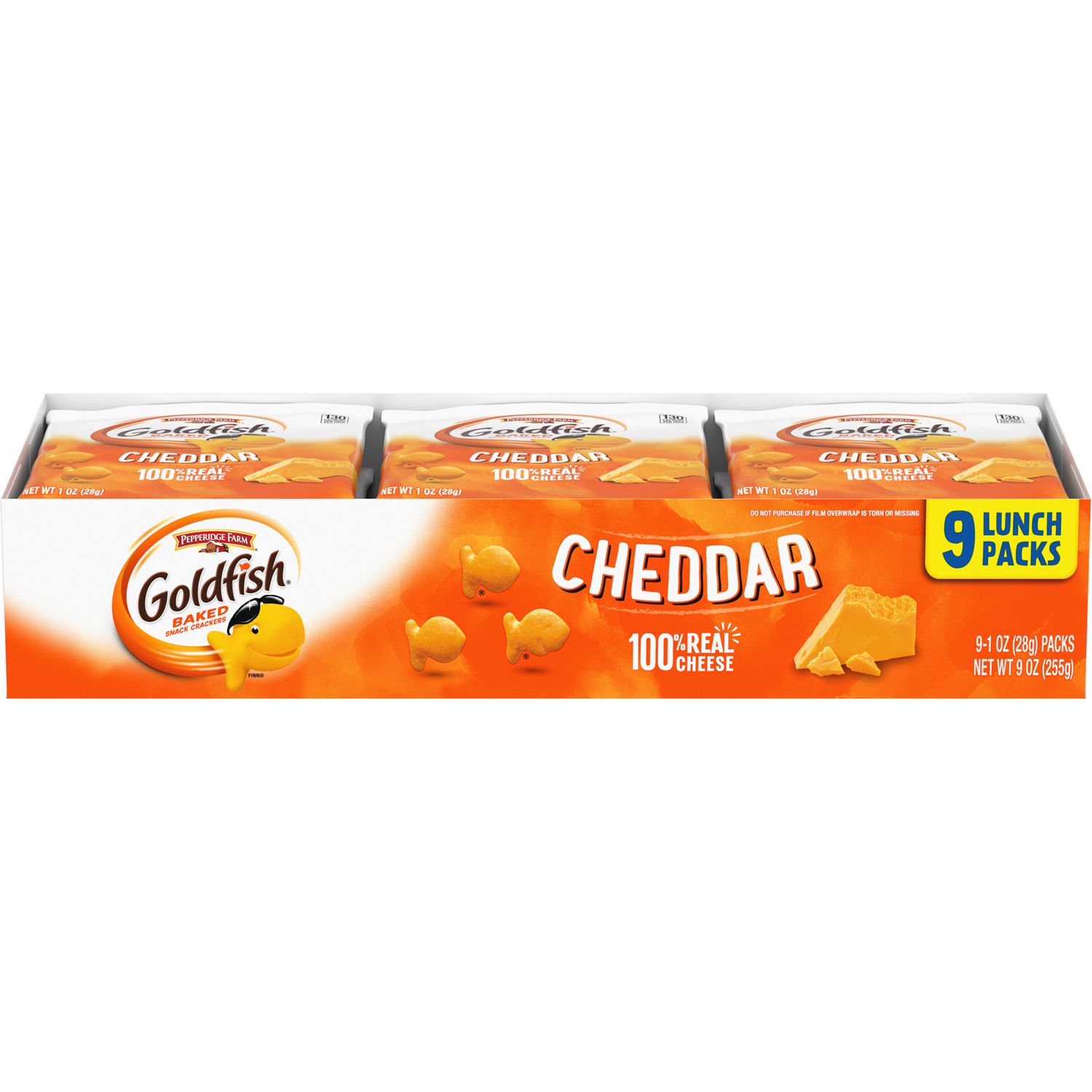 Pepperidge Farm Goldfish Crackers Multi-Packs, Cheddar Cheese