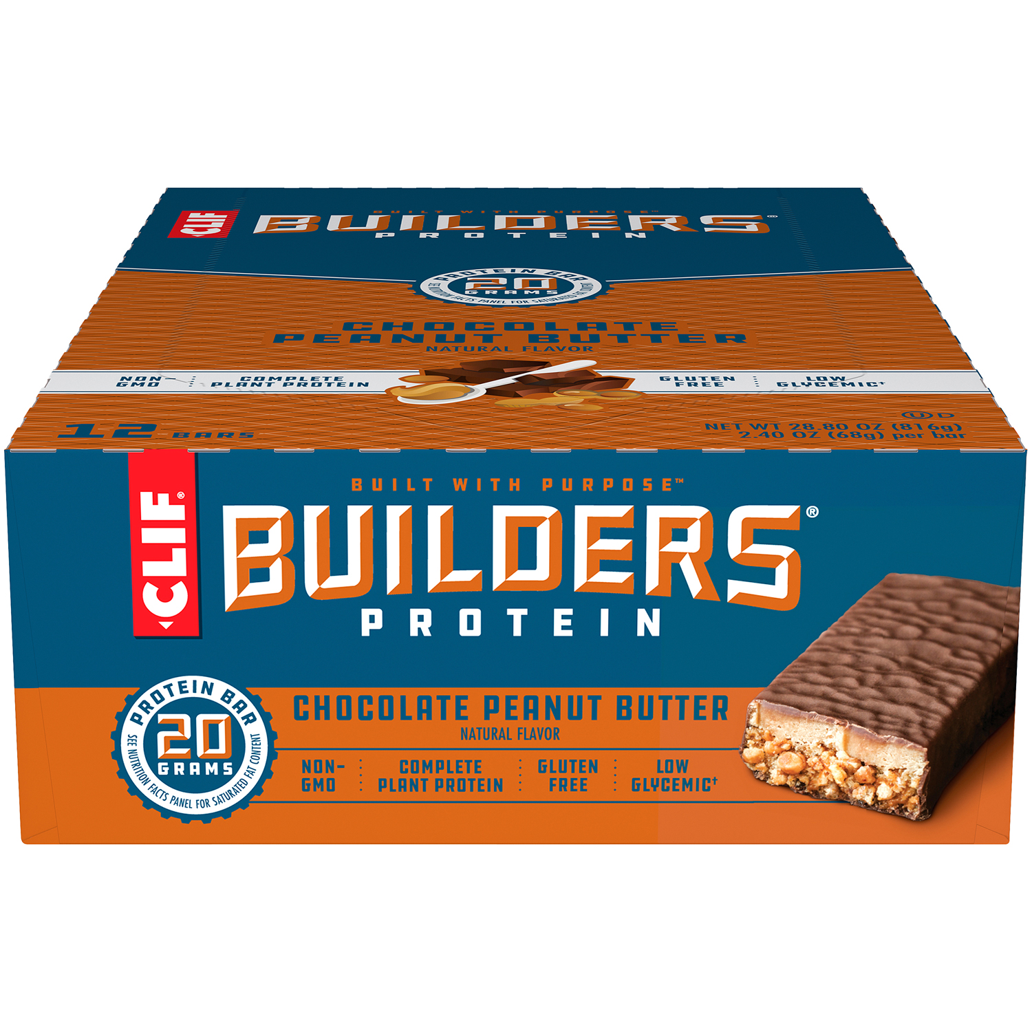 Clif Builders Protein Bars, Chocolate Peanut Butter 