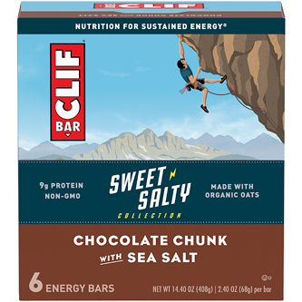 Clif Sweet & Salty Energy Bars, Chocolate Chunk with Sea Salt