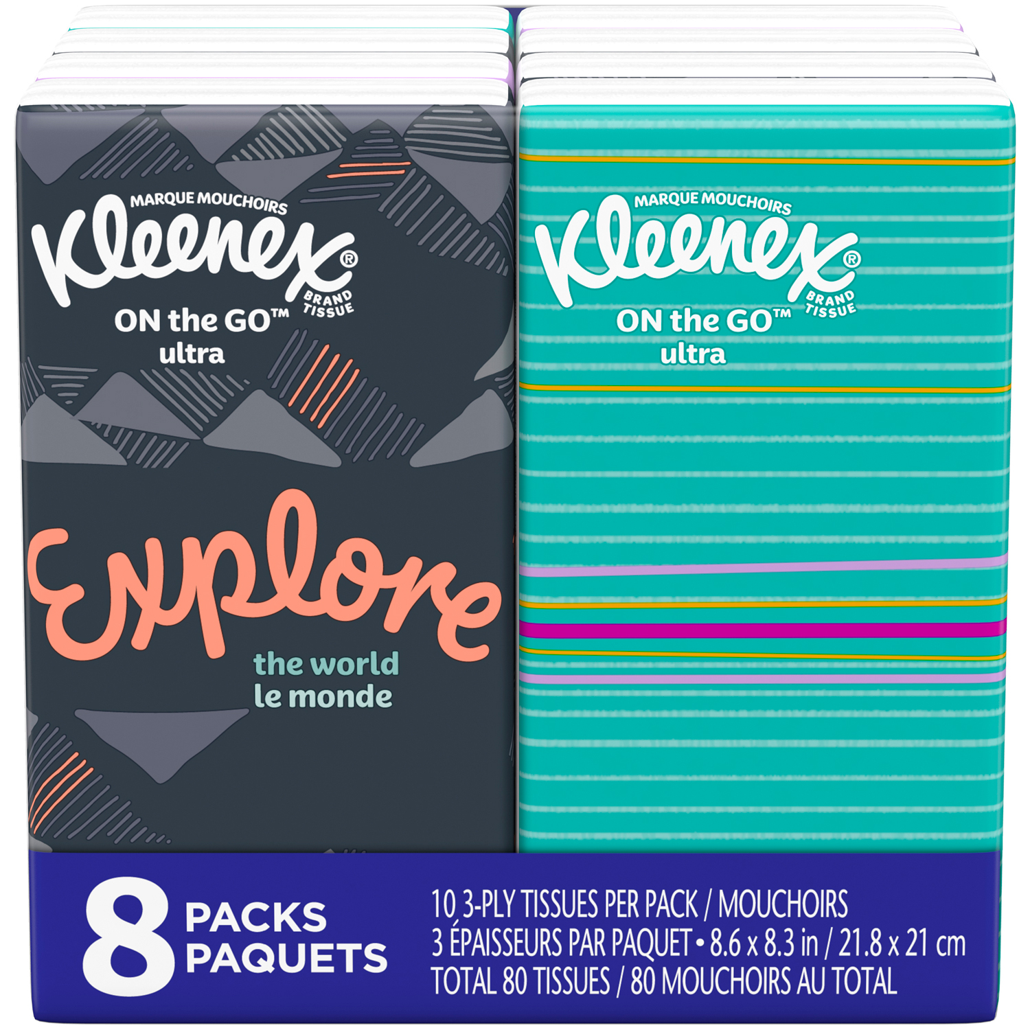 Kleenex 3-Ply Facial Pocket Tissues