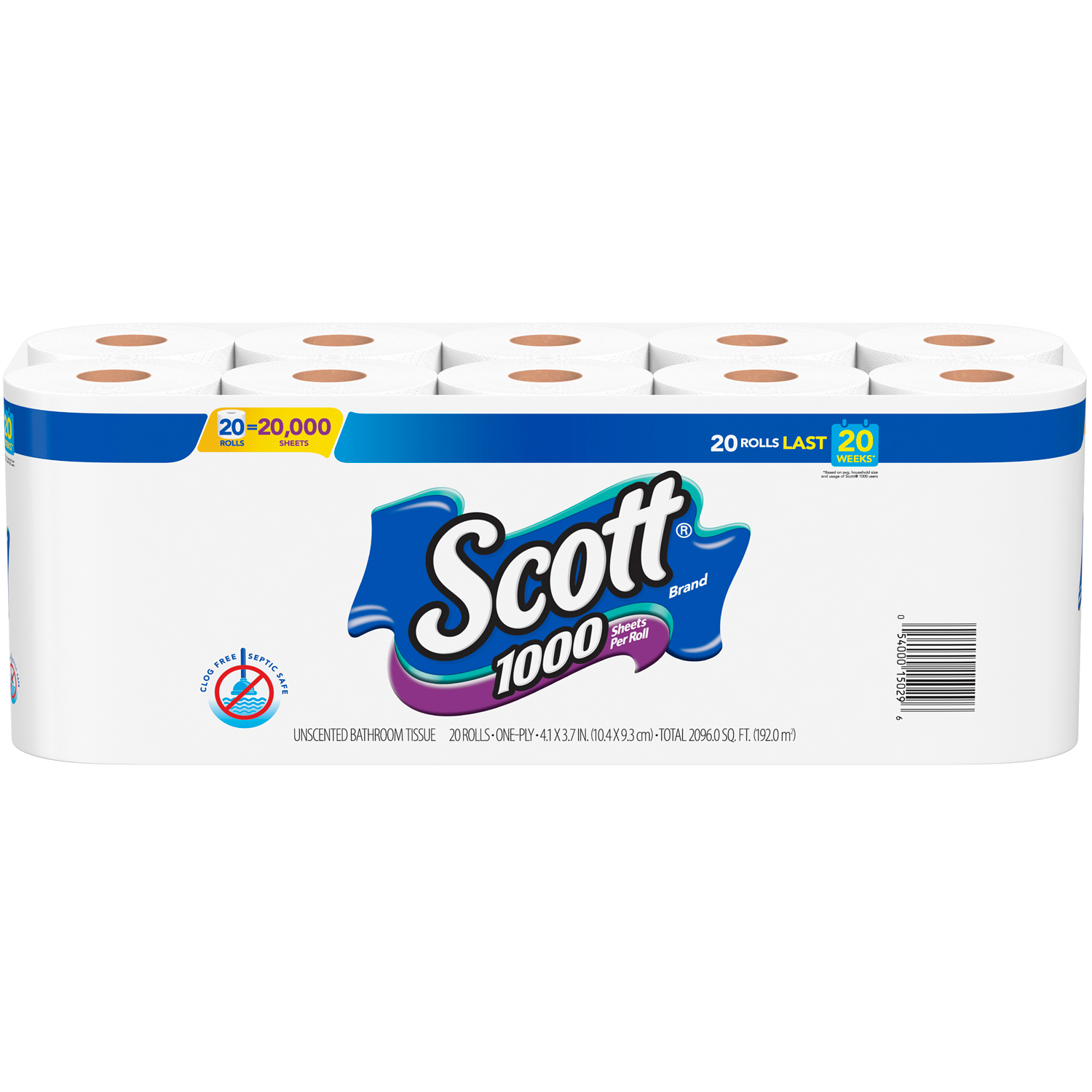 Scott 1-Ply Bathroom Tissue