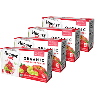 Honest Kids Organic Juice Drink, Super Fruit Punch, Pouches