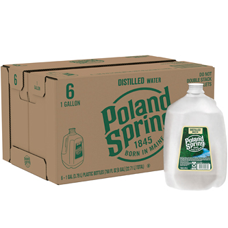 Poland Spring Distilled Water, Plastic Bottles
