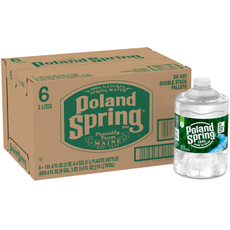 Poland Spring 100% Natural Spring Water, Plastic Bottles