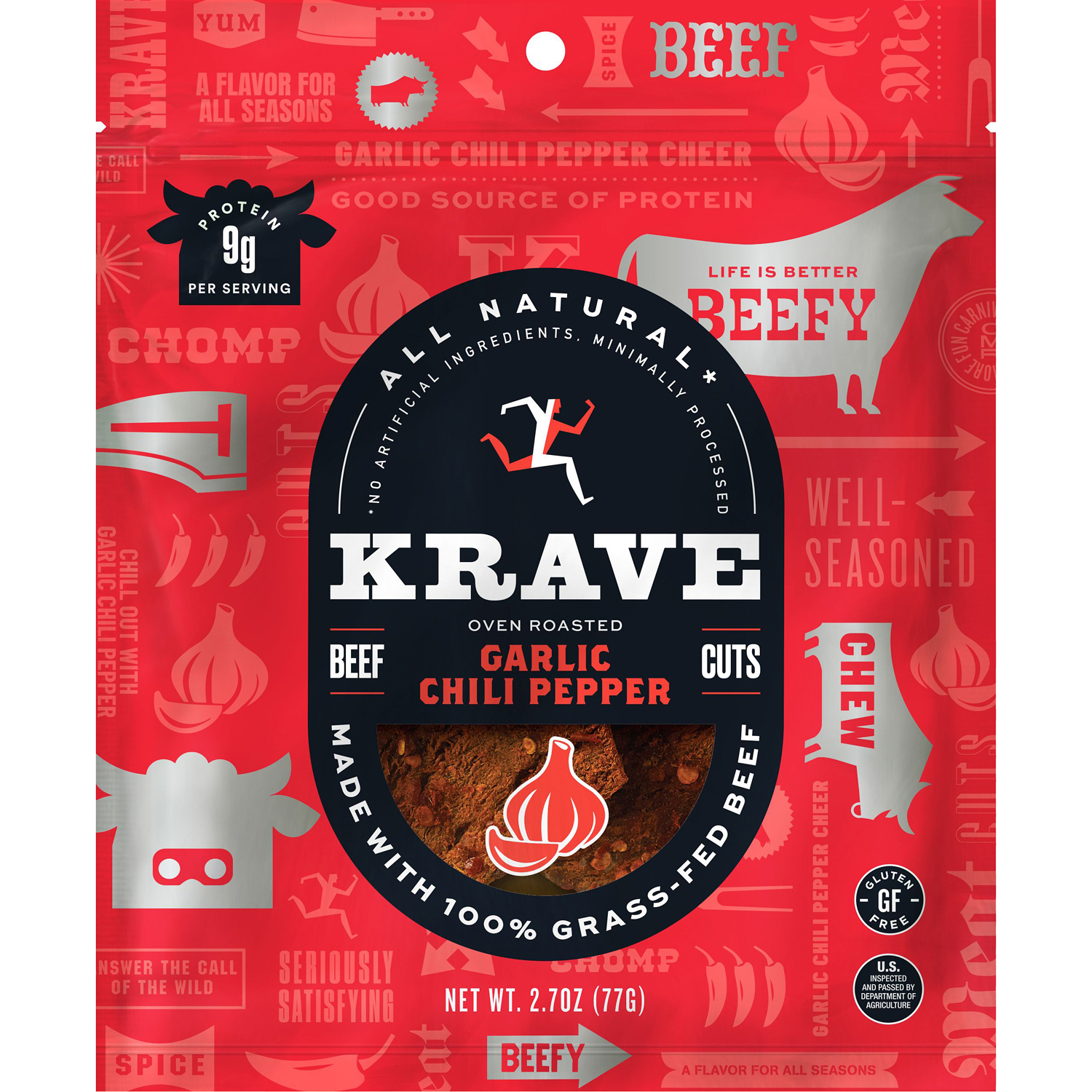 Krave Beef Jerky, Garlic Chili Pepper