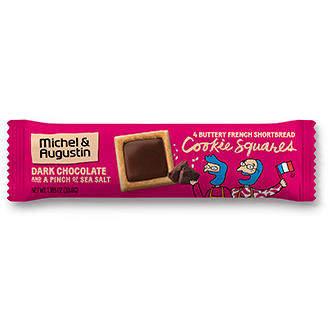 Michel et Augustin Cookie Squares, Dark Chocolate and Sea Salt