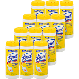 Lysol Disinfecting Wipes, Lemon and Lime Blossom Scent, Case