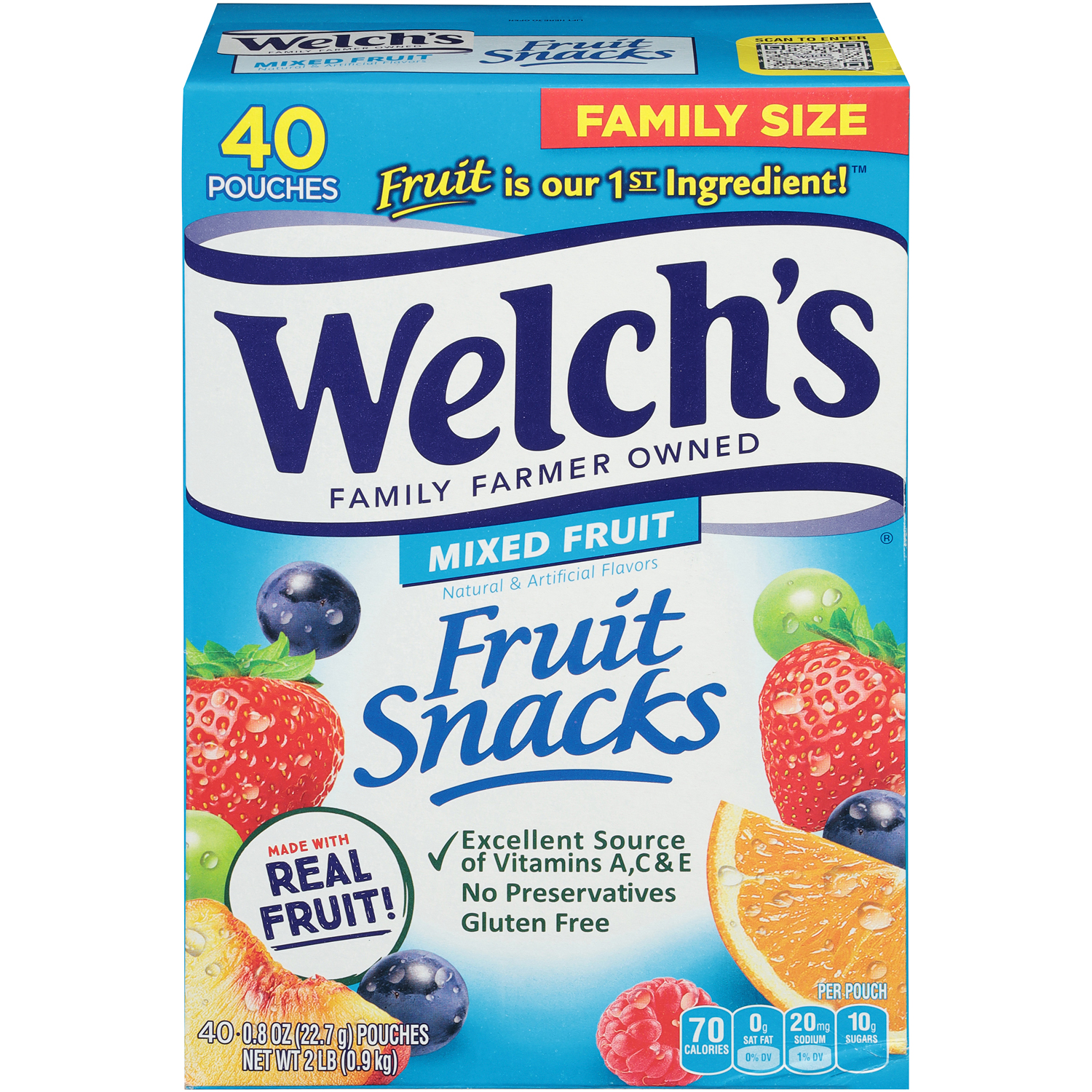 Welch's Fruit Snacks, Mixed Fruit, Family Size