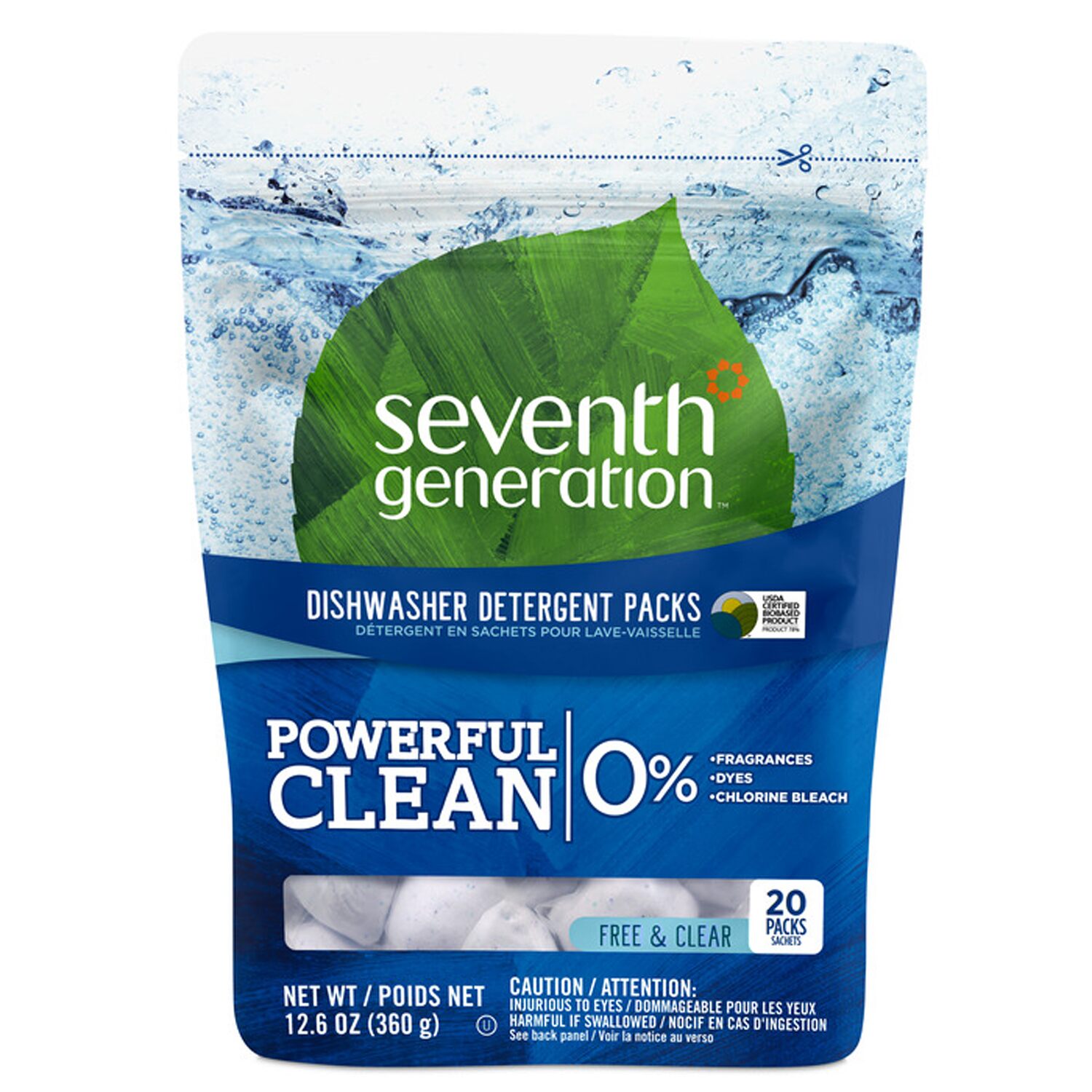 Seventh Generation Natural Automatic Dishwasher Detergent Packs, Free and Clear