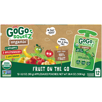 GoGo Squeez Organic Applesauce On-the-Go, Variety Pack