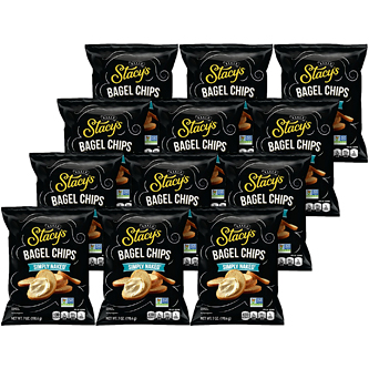 Stacy's Bagel Chips, Simply Naked with Sea Salt, Case