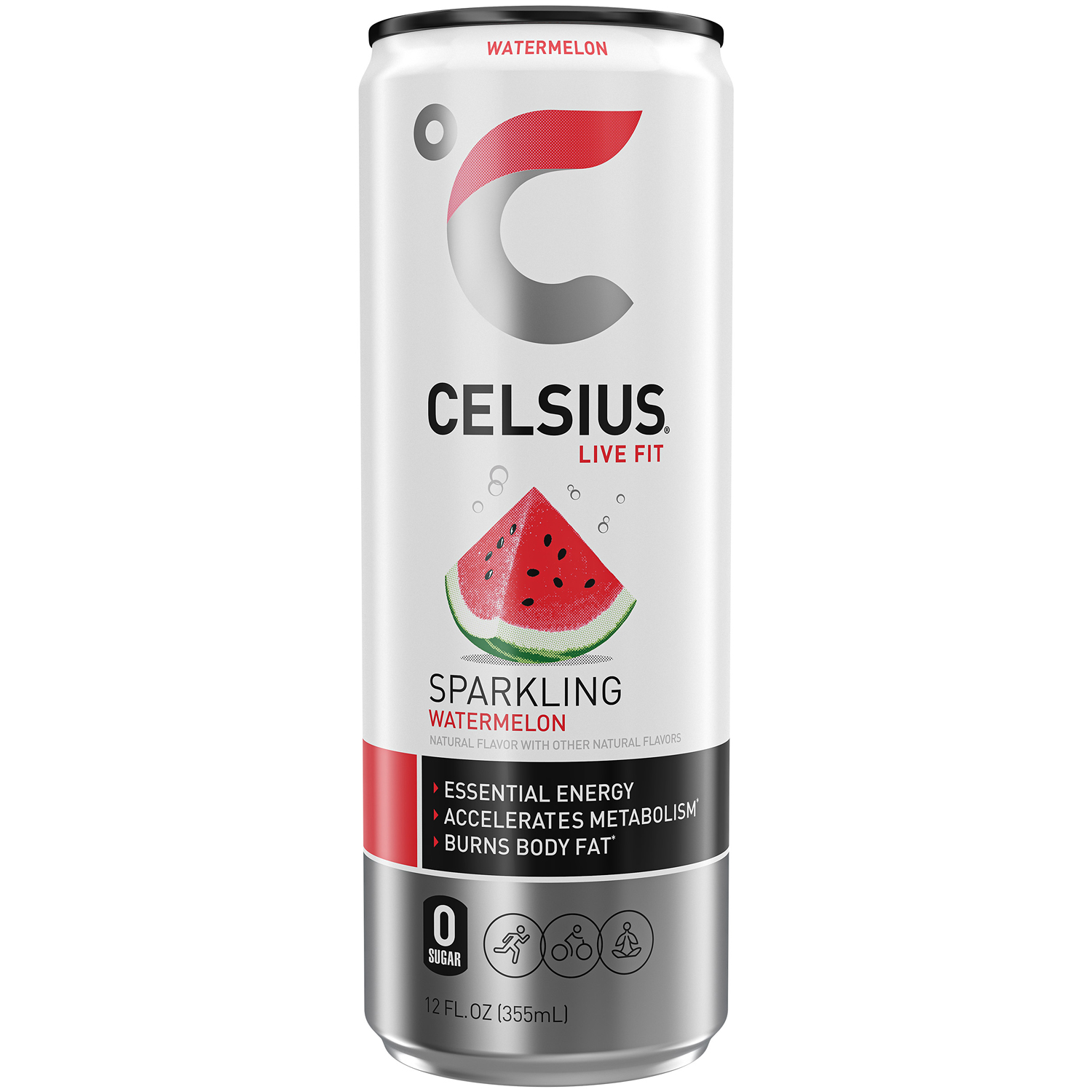 Celsius Sparkling Energy Drink, Watermelon, Can