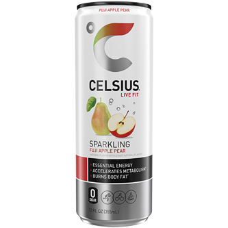 Celsius Sparkling Energy Drink, Fuji Apple Pear, Can