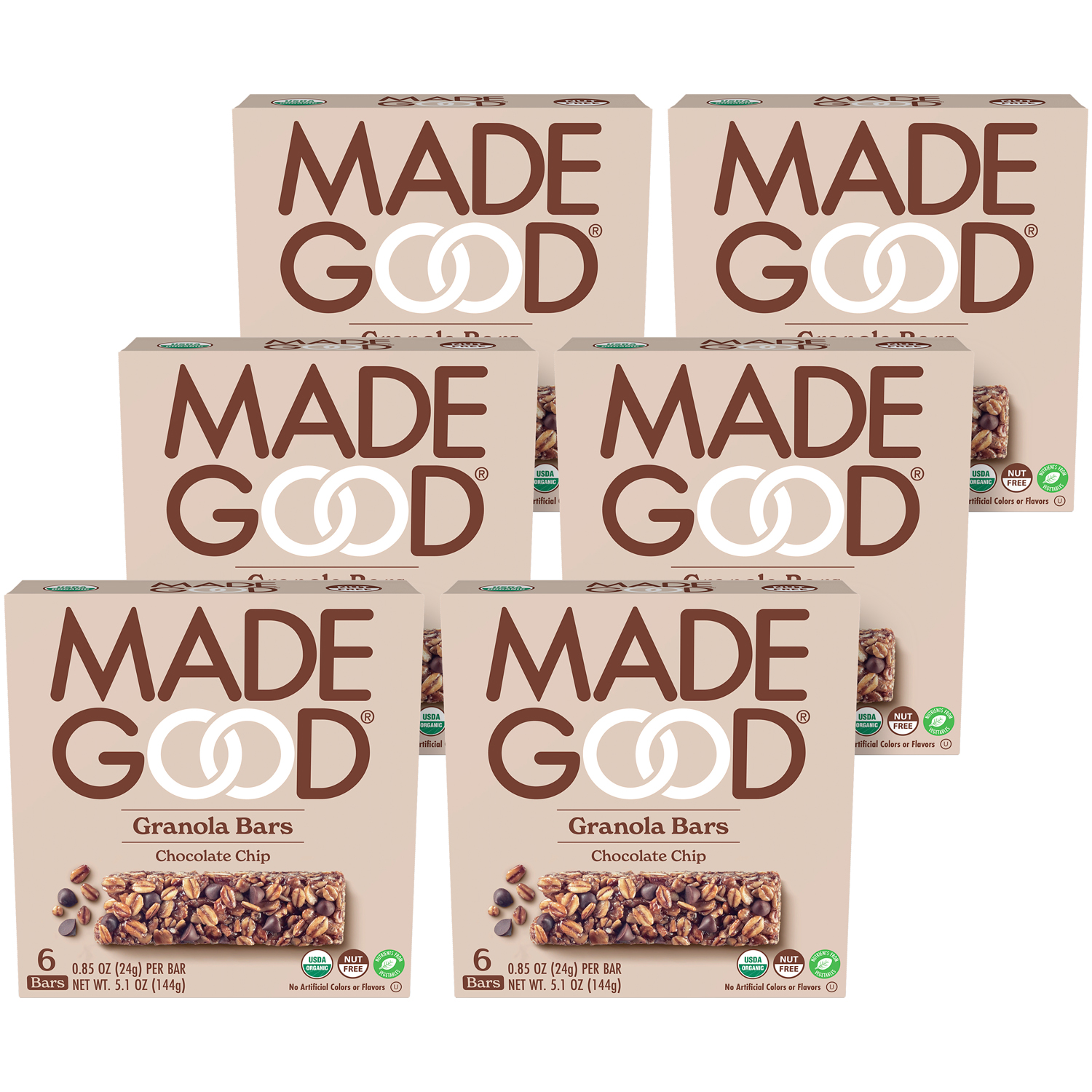 Made Good Granola Bars, Chocolate Chip, Case