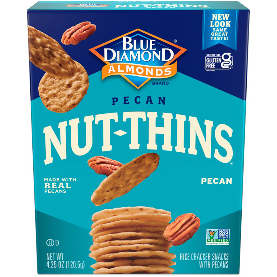 Blue Diamond Pecan Nut-Thins, Nut and Rice Cracker Snacks