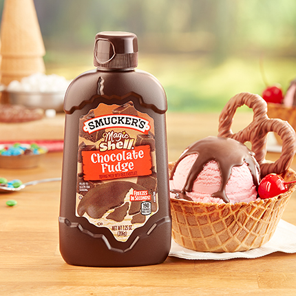 Smuckers Magic Shell Chocolate Fudge Flavored Topping, image 2 of 2 slides