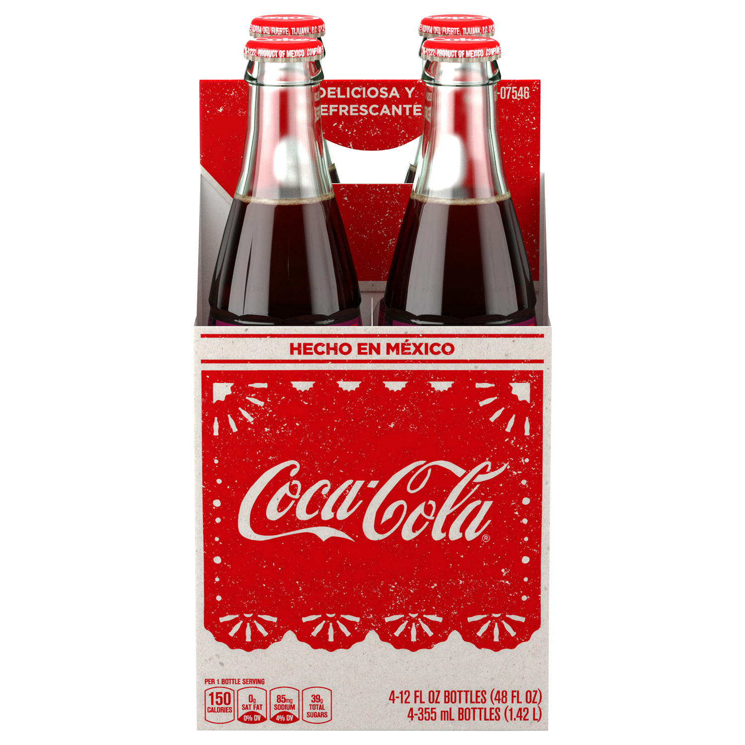 Coca-Cola Cola, Made in Mexico, Glass Bottles