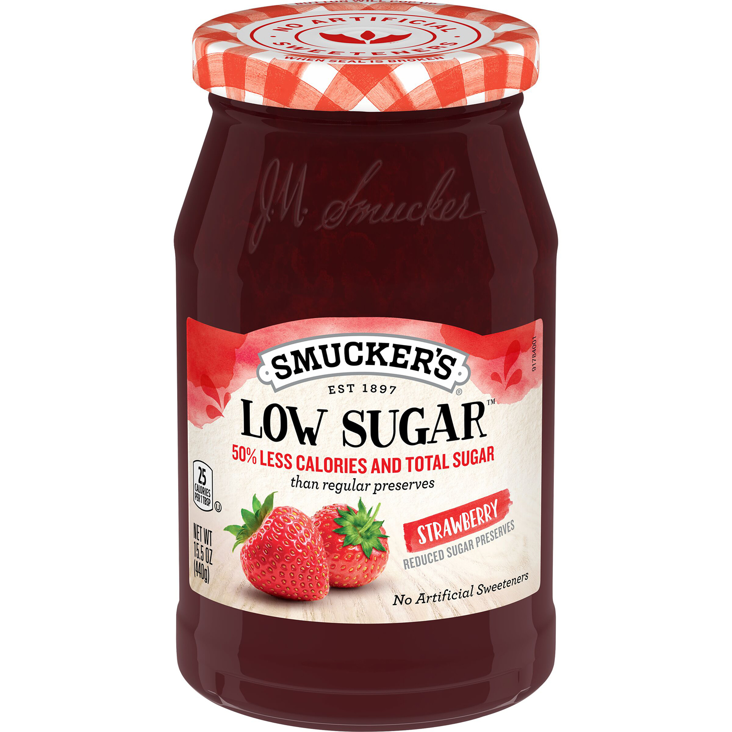 Smuckers Low Sugar Strawberry Preserves, image 1 of 2 slides